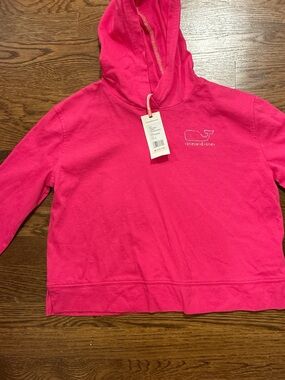 Vineyard Vines Girls Bright Pink Pullover Hoodie